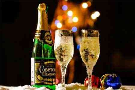Ближе к новогодним праздникам в Армении растет производство шампанского