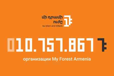 10.757.867 драмов РА экологической организации «My Forest Armenia»: следующий бенефициар «Силы одного драма» - благотворительный фонд «Дети Армении»